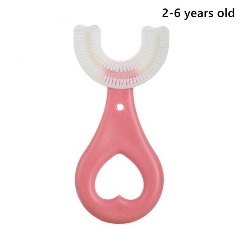 Escova de Dental Para Crianças Super Macia Forma de U 0 The Vin Importados C01 Pink-2-6Y China 