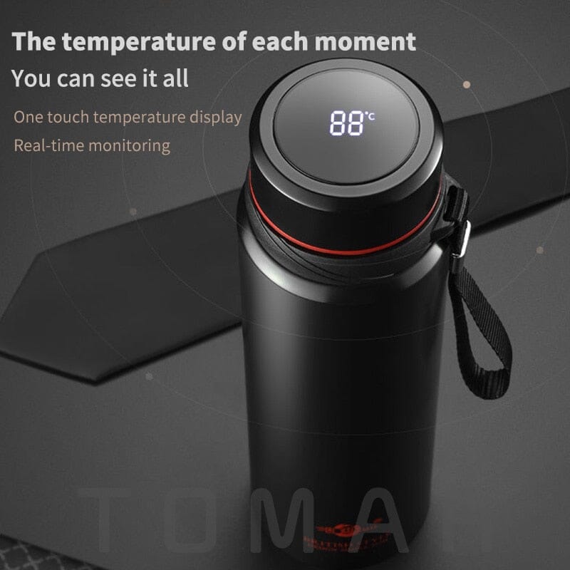 Large Capacity 304 Stainless Steel Vacuum Flask Thermal Bottle for Water,Coffee,With Optional LED, Portable and Ideal,Dropship 0 The Vin Importados 