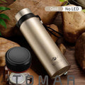 Large Capacity 304 Stainless Steel Vacuum Flask Thermal Bottle for Water,Coffee,With Optional LED, Portable and Ideal,Dropship 0 The Vin Importados Dourado - Sem LED 420ml 