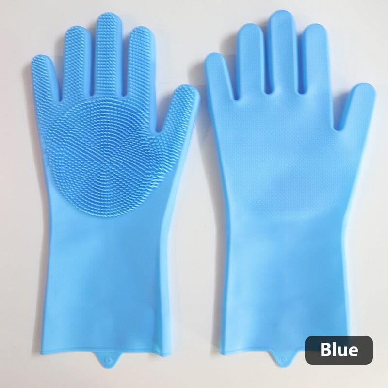 Luva Mágica Lava Louças de Silicone 0 The Vin Importados Blue 