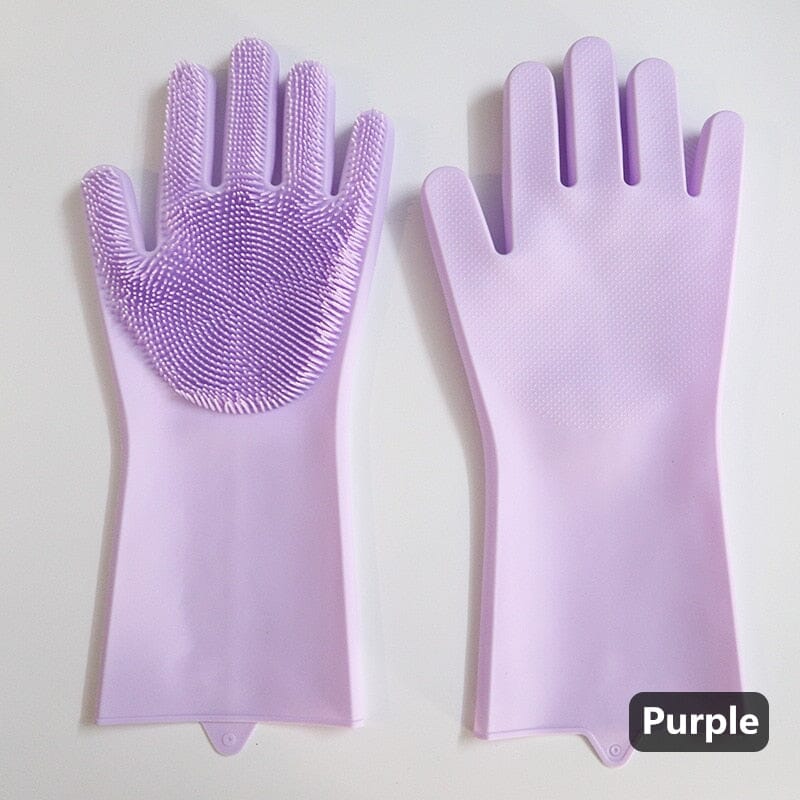 Luva Mágica Lava Louças de Silicone 0 The Vin Importados Purple 