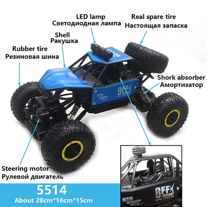 Paisible Rock Crawler 4WD Off Road RC Car Remote Control Toy Machine On Radio Control 4x4 Drive Car Toy For Boys Gilrs 5514 0 The Vin Importados 