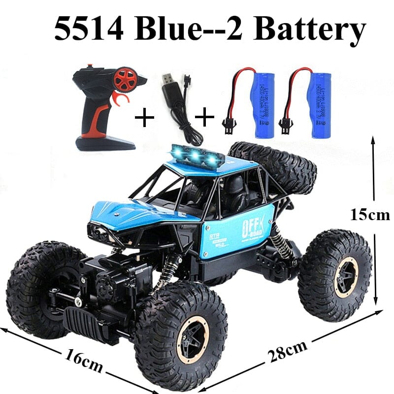 Paisible Rock Crawler 4WD Off Road RC Car Remote Control Toy Machine On Radio Control 4x4 Drive Car Toy For Boys Gilrs 5514 0 The Vin Importados 5514-Blue-Kit-2 