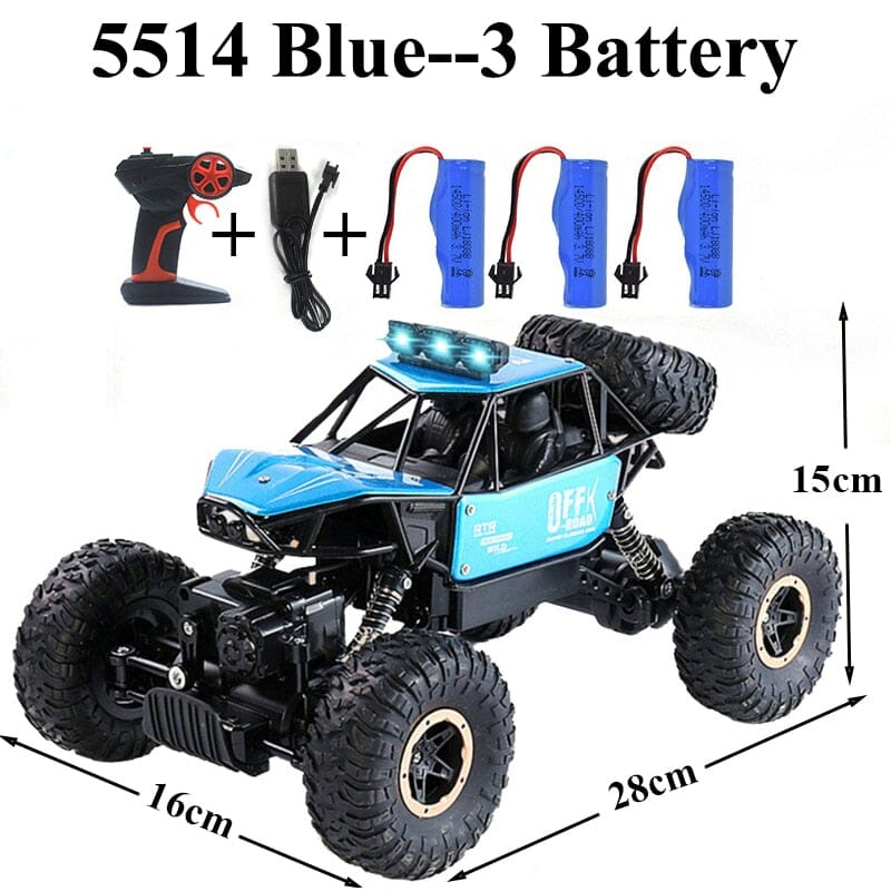 Paisible Rock Crawler 4WD Off Road RC Car Remote Control Toy Machine On Radio Control 4x4 Drive Car Toy For Boys Gilrs 5514 0 The Vin Importados 5514-Blue-Kit-3 