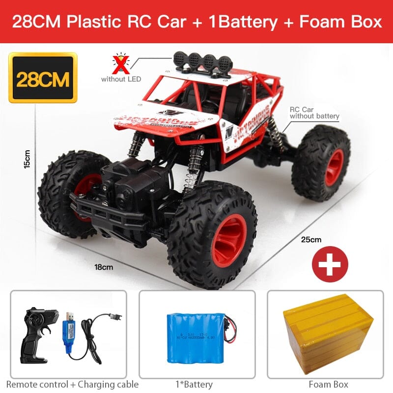 ZWN 1:12 / 1:16 4WD RC Car With Led Lights 2.4G Radio Remote Control Cars Buggy Off-Road Control Trucks Boys Toys for Children 0 The Vin Importados 28CM Red 1B Plastic 