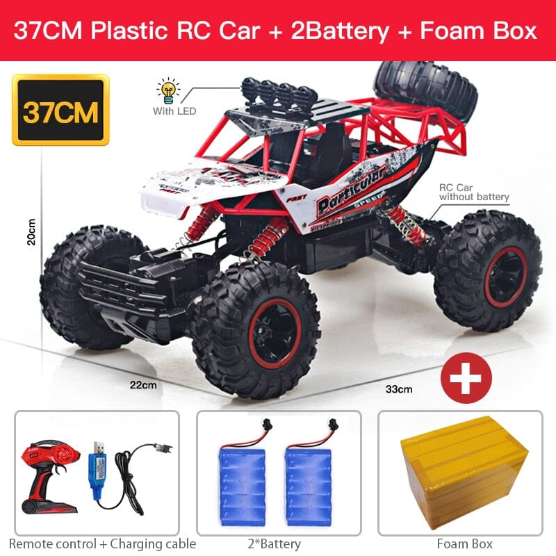 ZWN 1:12 / 1:16 4WD RC Car With Led Lights 2.4G Radio Remote Control Cars Buggy Off-Road Control Trucks Boys Toys for Children 0 The Vin Importados 37CM Red 2B Plastic 